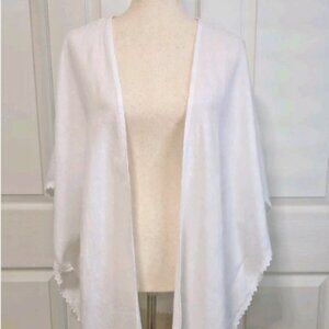 Terzo Millennio Swimsuit White Cover-up, Made in Italy, One Size, 100% Cotton